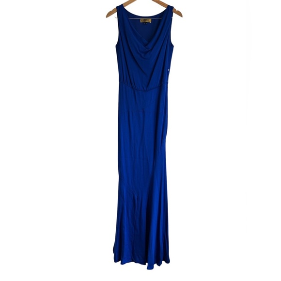 Nicole Miller | Cowl Neck Gown in Royal Blue - Picture 7 of 11